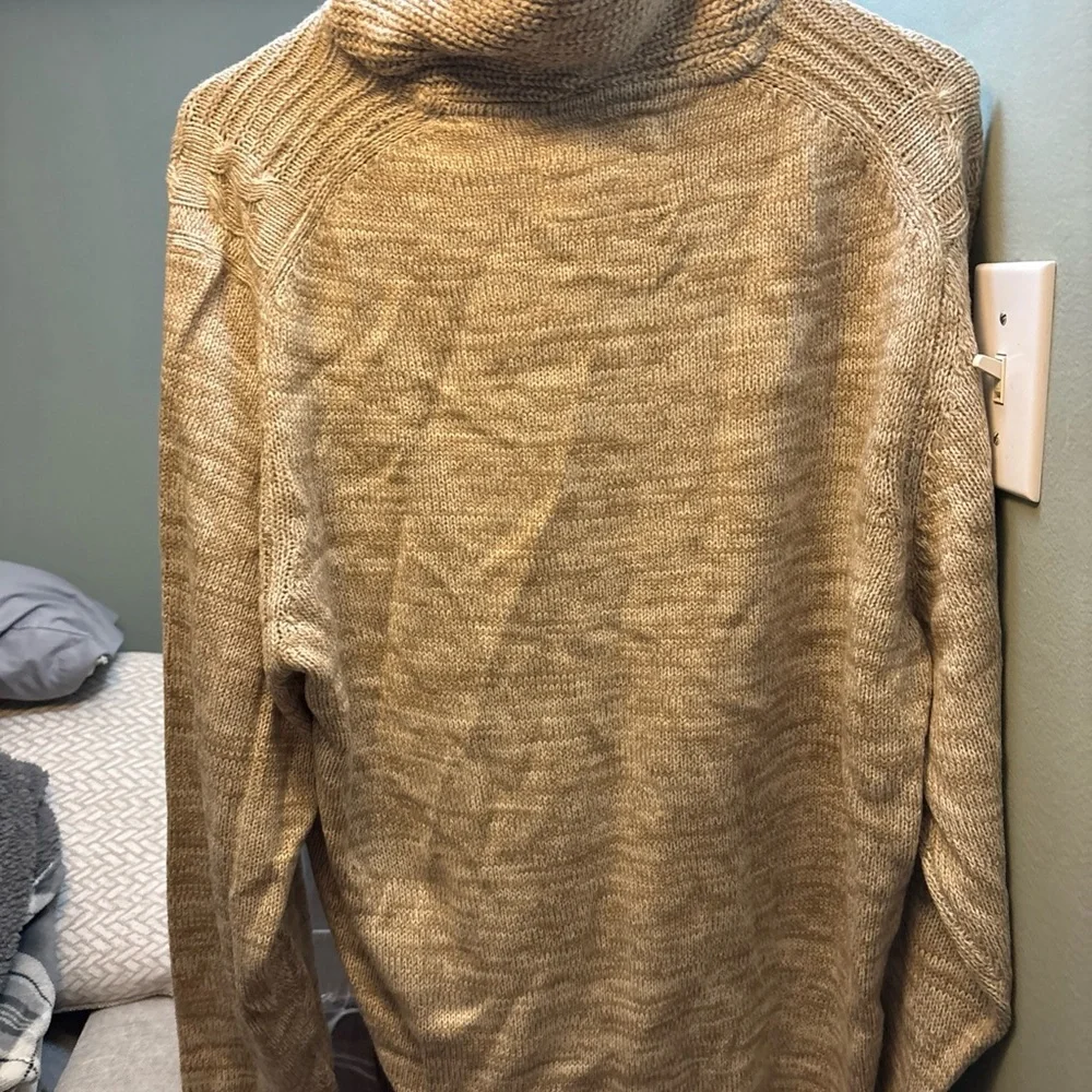 Weatherproof Men's Beige Turtleneck Sweater